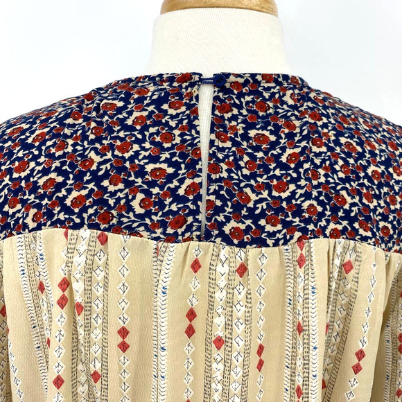 Weekend Suzanne Betro Blouse Womens Medium Top Floral Peasant Boho Ladies Casual - Picture 6 of 6